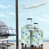 Hawaii Anthurium Tiare Pikake Lei Luggage Cover Omaomao Lauhala Art Pattern