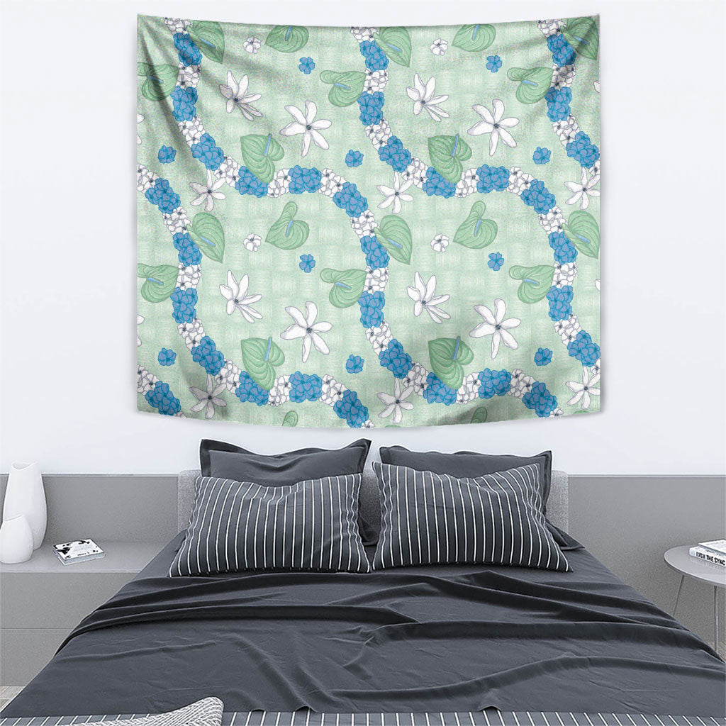 Hawaii Anthurium Tiare Pikake Lei Tapestry Omaomao Lauhala Art Pattern