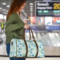 Hawaii Anthurium Tiare Pikake Lei Travel Bag Omaomao Lauhala Art Pattern