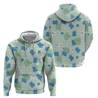 Hawaii Anthurium Tiare Pikake Lei Zip Hoodie Omaomao Lauhala Art Pattern