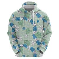 Hawaii Anthurium Tiare Pikake Lei Zip Hoodie Omaomao Lauhala Art Pattern