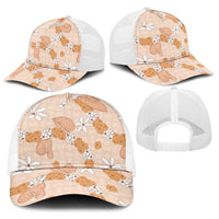 Hawaii Anthurium Tiare Pikake Lei Baseball Net Cap Alani Lauhala Art Pattern