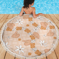 Hawaii Anthurium Tiare Pikake Lei Beach Blanket Alani Lauhala Art Pattern
