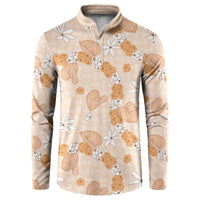 Hawaii Anthurium Tiare Pikake Lei Button Sweatshirt Alani Lauhala Art Pattern