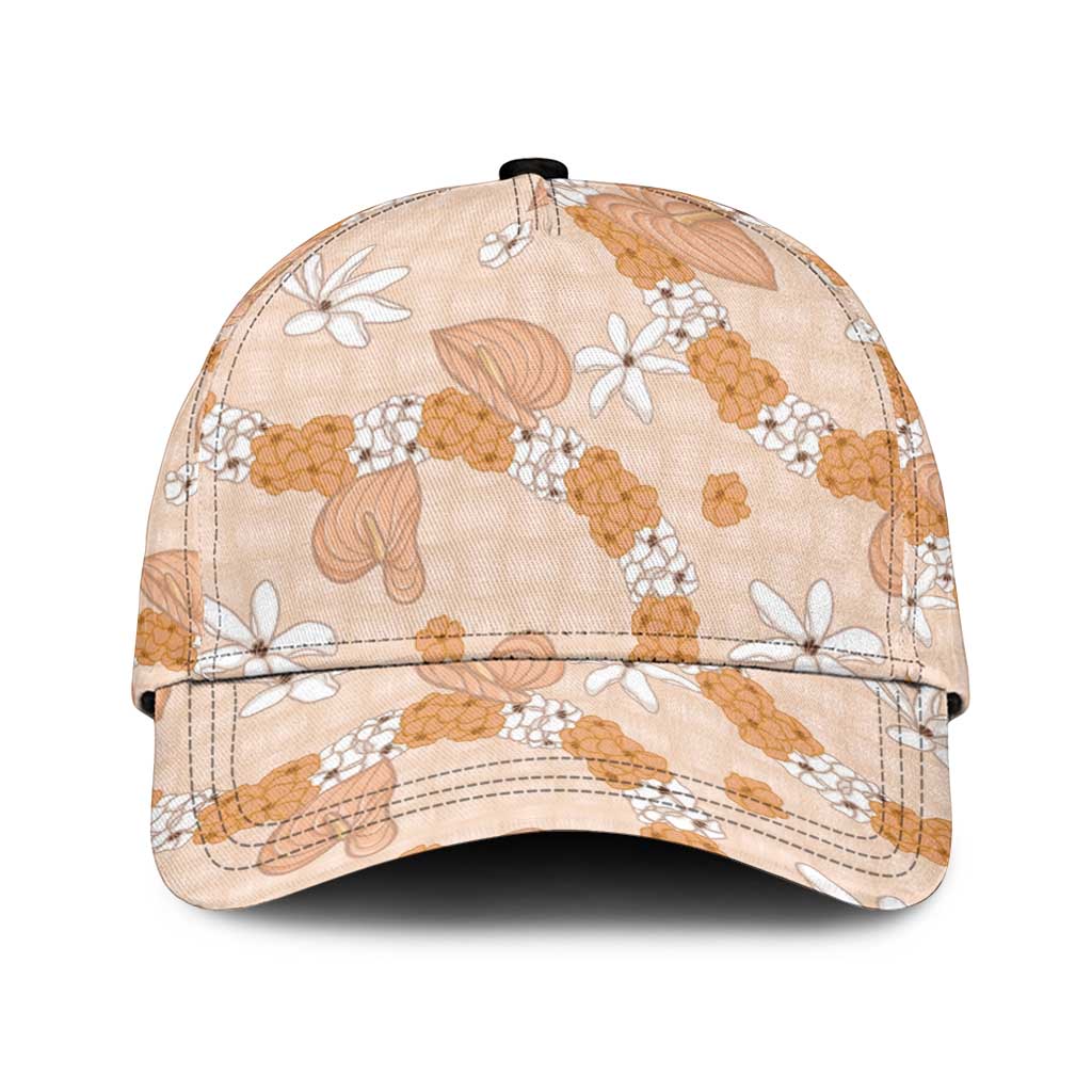 Hawaii Anthurium Tiare Pikake Lei Classic Cap Alani Lauhala Art Pattern