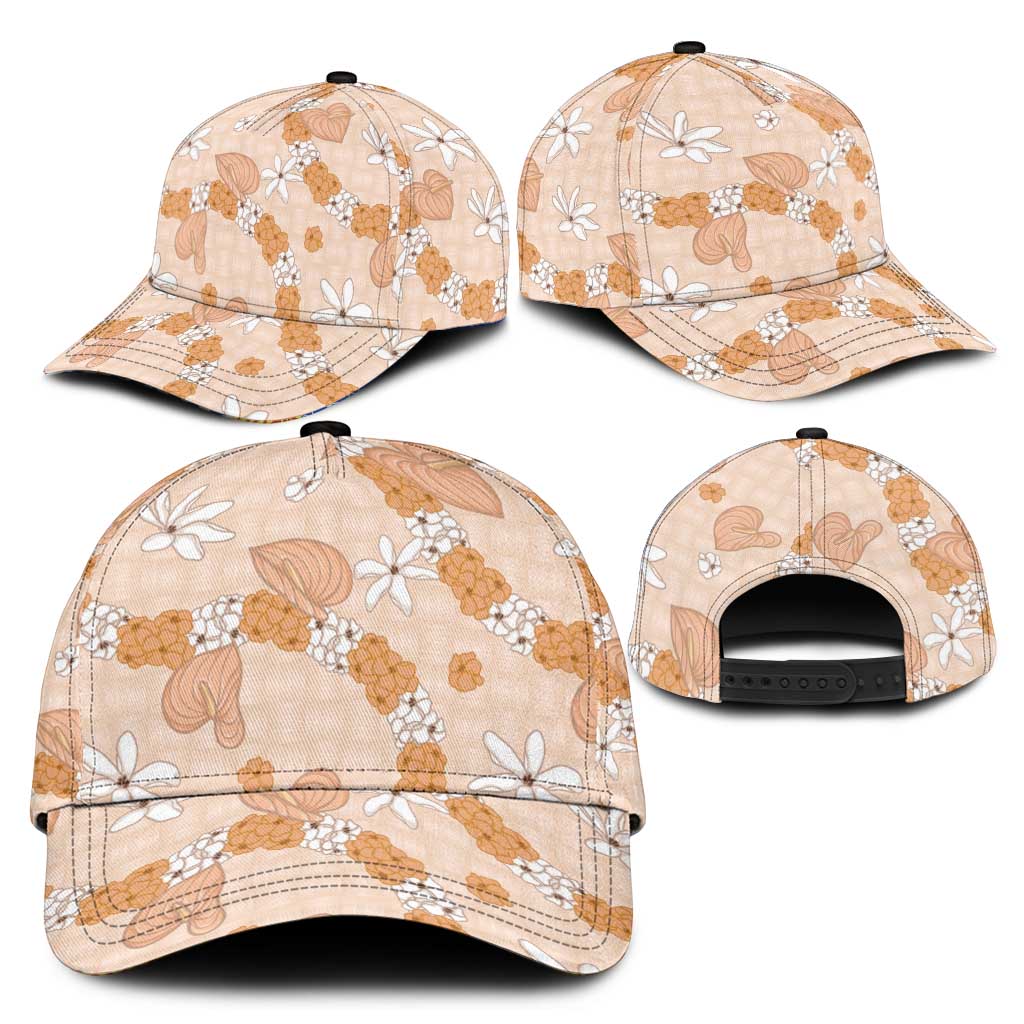 Hawaii Anthurium Tiare Pikake Lei Classic Cap Alani Lauhala Art Pattern