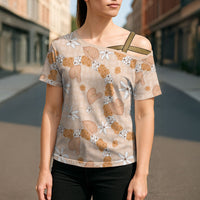 Hawaii Anthurium Tiare Pikake Lei Cross Shoulder Shirt Alani Lauhala Art Pattern