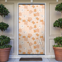 Hawaii Anthurium Tiare Pikake Lei Door Cover Alani Lauhala Art Pattern