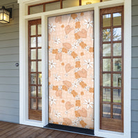 Hawaii Anthurium Tiare Pikake Lei Door Cover Alani Lauhala Art Pattern