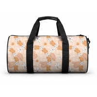 Hawaii Anthurium Tiare Pikake Lei Duffle Bag Alani Lauhala Art Pattern LT01 One size Orange - Polynesian Pride