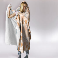 Hawaii Anthurium Tiare Pikake Lei Hooded Blanket Alani Lauhala Art Pattern