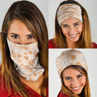 Hawaii Anthurium Tiare Pikake Lei Neck Gaiter Alani Lauhala Art Pattern