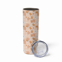 Hawaii Anthurium Tiare Pikake Lei Skinny Tumbler Alani Lauhala Art Pattern