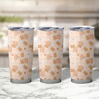 Hawaii Anthurium Tiare Pikake Lei Tumbler Cup Alani Lauhala Art Pattern