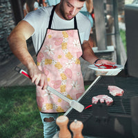 Hawaii Anthurium Tiare Pikake Lei Apron Akala Lauhala Art Pattern