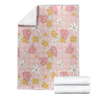 Hawaii Anthurium Tiare Pikake Lei Blanket Akala Lauhala Art Pattern