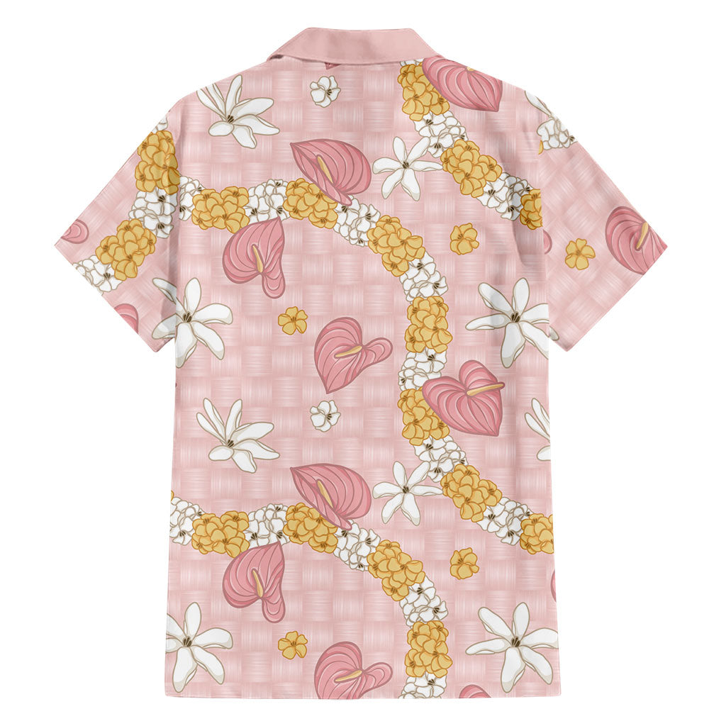 Hawaii Anthurium Tiare Pikake Lei Family Matching Summer Maxi Dress and Hawaiian Shirt Akala Lauhala Art Pattern
