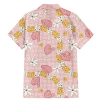 Hawaii Anthurium Tiare Pikake Lei Family Matching Tank Maxi Dress and Hawaiian Shirt Akala Lauhala Art Pattern LT01 - Polynesian Pride