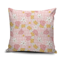 Hawaii Anthurium Tiare Pikake Lei Pillow Cover Akala Lauhala Art Pattern