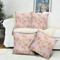Hawaii Anthurium Tiare Pikake Lei Pillow Cover Akala Lauhala Art Pattern