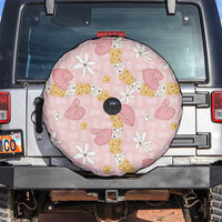 Hawaii Anthurium Tiare Pikake Lei Spare Tire Cover Akala Lauhala Art Pattern