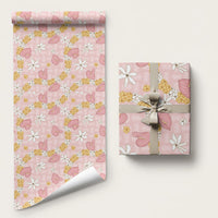 Hawaii Anthurium Tiare Pikake Lei Wrapping Paper Akala Lauhala Art Pattern