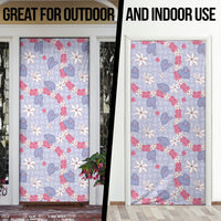 Hawaii Anthurium Tiare Pikake Lei Door Cover Poni Lauhala Art Pattern