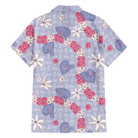 Hawaii Anthurium Tiare Pikake Lei Family Matching Summer Maxi Dress and Hawaiian Shirt Poni Lauhala Art Pattern LT01 - Polynesian Pride