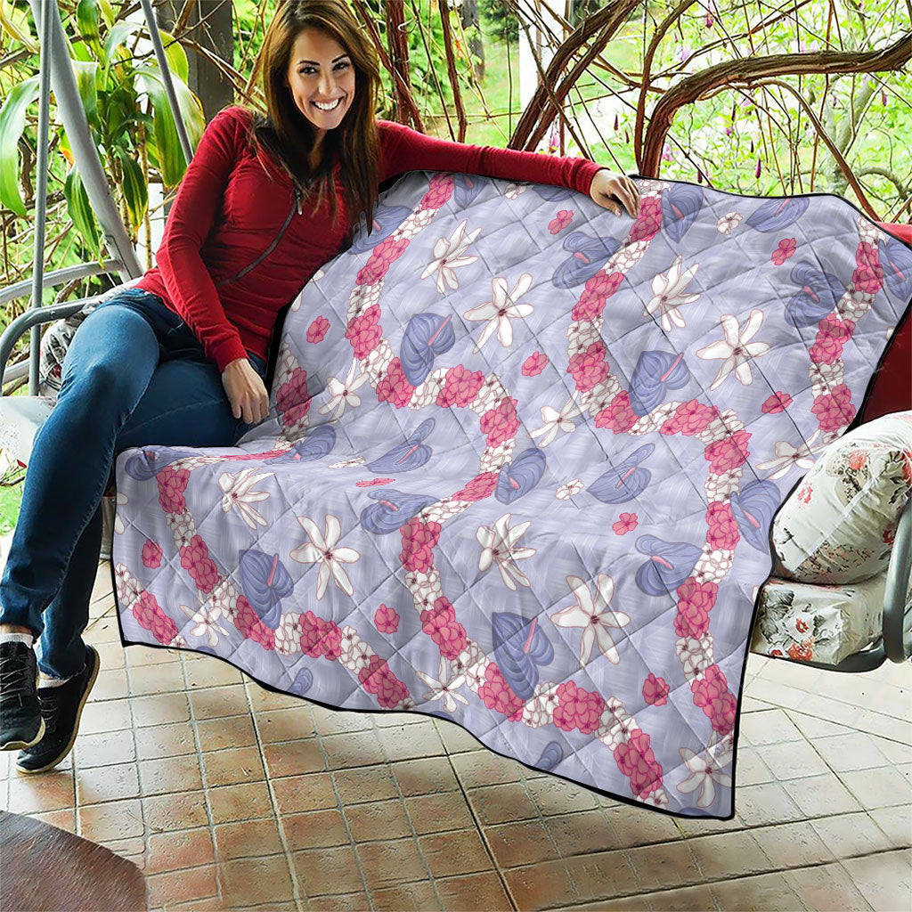 Hawaii Anthurium Tiare Pikake Lei Quilt Poni Lauhala Art Pattern