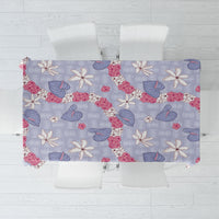 Hawaii Anthurium Tiare Pikake Lei Tablecloth Poni Lauhala Art Pattern