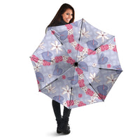 Hawaii Anthurium Tiare Pikake Lei Umbrella Poni Lauhala Art Pattern