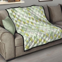 Hawaii Anthurium Tiare Pikake Lei Quilt Sage Green Lauhala Art Pattern