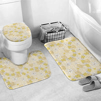 Hawaii Anthurium Tiare Pikake Lei Bathroom Set Melemele Lauhala Art Pattern