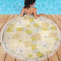 Hawaii Anthurium Tiare Pikake Lei Beach Blanket Melemele Lauhala Art Pattern