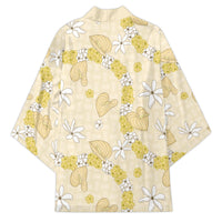 Hawaii Anthurium Tiare Pikake Lei Kimono Melemele Lauhala Art Pattern