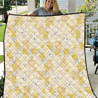 Hawaii Anthurium Tiare Pikake Lei Quilt Melemele Lauhala Art Pattern