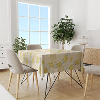 Hawaii Anthurium Tiare Pikake Lei Tablecloth Melemele Lauhala Art Pattern
