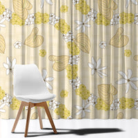 Hawaii Anthurium Tiare Pikake Lei Window Curtain Melemele Lauhala Art Pattern
