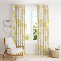 Hawaii Anthurium Tiare Pikake Lei Window Curtain Melemele Lauhala Art Pattern
