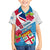 Personalised Fiji Day Family Matching Mermaid Dress and Hawaiian Shirt Fijian Hibiscus Special Version LT01 Son's Shirt White - Polynesian Pride