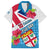 Personalised Fiji Day Family Matching Puletasi Dress and Hawaiian Shirt Fijian Hibiscus Special Version LT01 Dad's Shirt - Short Sleeve White - Polynesian Pride