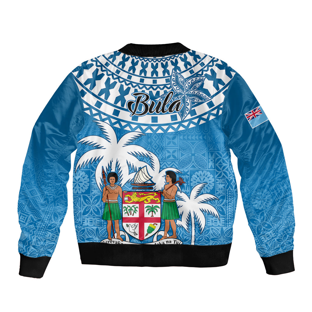 Fiji Bomber Jacket Bula Fijian Tapa Pattern LT01 - Polynesian Pride