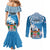 Fiji Couples Matching Mermaid Dress and Long Sleeve Button Shirts Bula Fijian Tapa Pattern LT01 - Polynesian Pride