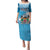 Fiji Family Matching Puletasi Dress and Hawaiian Shirt Bula Fijian Tapa Pattern LT01 Mom's Dress Blue - Polynesian Pride