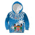 Fiji Kid Hoodie Bula Fijian Tapa Pattern LT01 Blue - Polynesian Pride