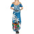 Fiji Summer Maxi Dress Bula Fijian Tapa Pattern LT01 - Polynesian Pride