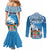 Personalised Fiji Couples Matching Mermaid Dress and Long Sleeve Button Shirts Bula Fijian Tapa Pattern LT01 - Polynesian Pride