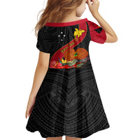 Personalised Papua New Guinea Family Matching Off Shoulder Maxi Dress and Hawaiian Shirt Bird Of Paradise With Tropical Flower LT01 - Polynesian Pride