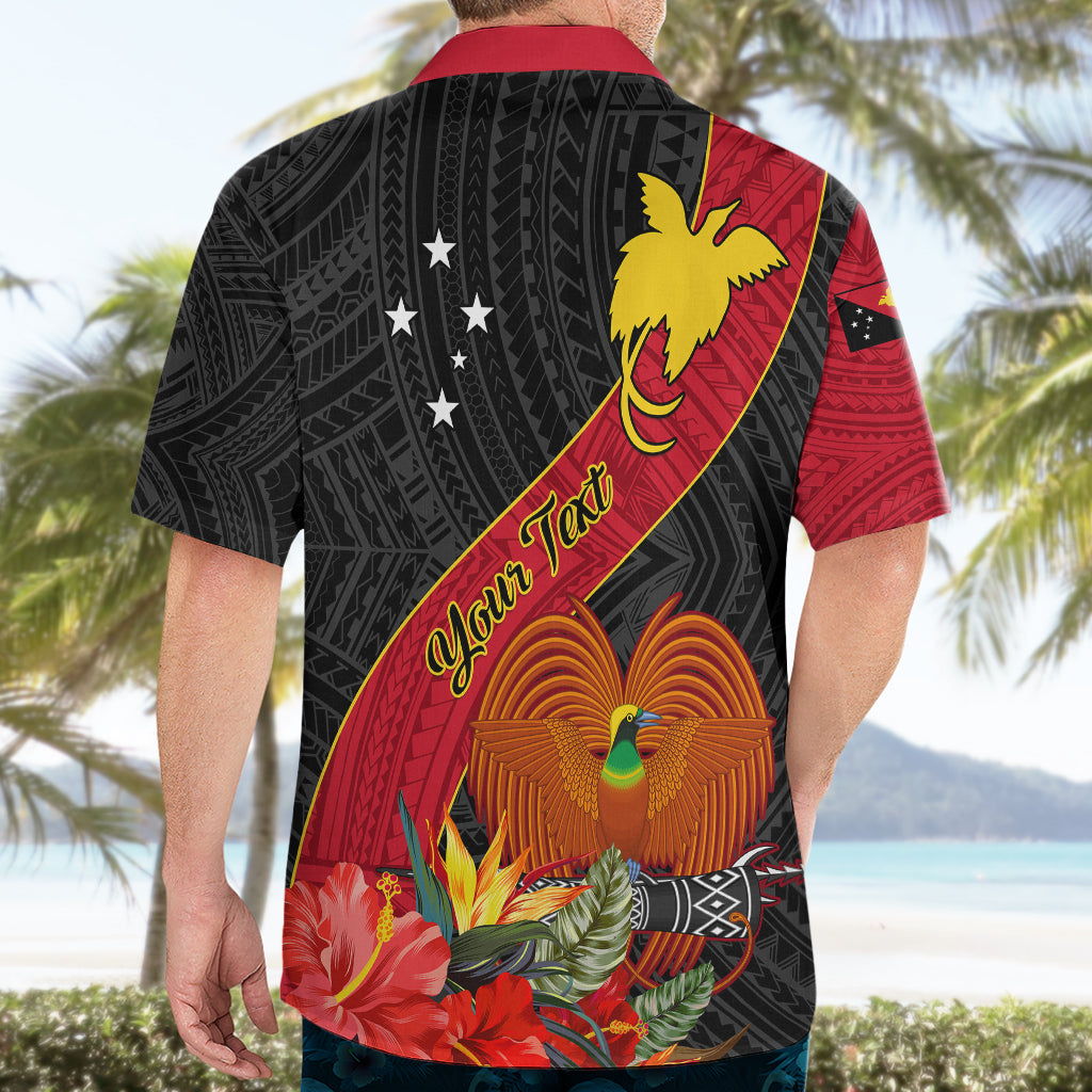 Personalised Papua New Guinea Hawaiian Shirt Bird Of Paradise With Tropical Flower LT01 - Polynesian Pride