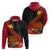 Personalised Papua New Guinea Hoodie Bird Of Paradise With Tropical Flower LT01 - Polynesian Pride